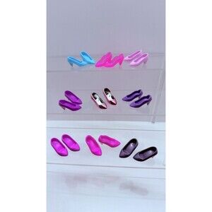 Lot of  9 Pair Vintage Jem and The Holograms Shoes Nine Pair Pinks Purple Blue